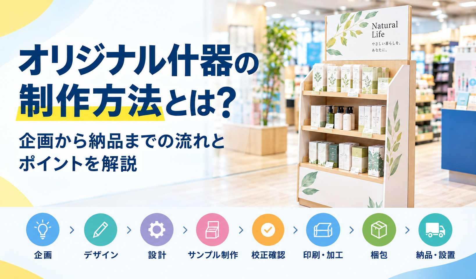 オリジナル什器の制作方法とは？企画から納品までの流れとポイントを解説